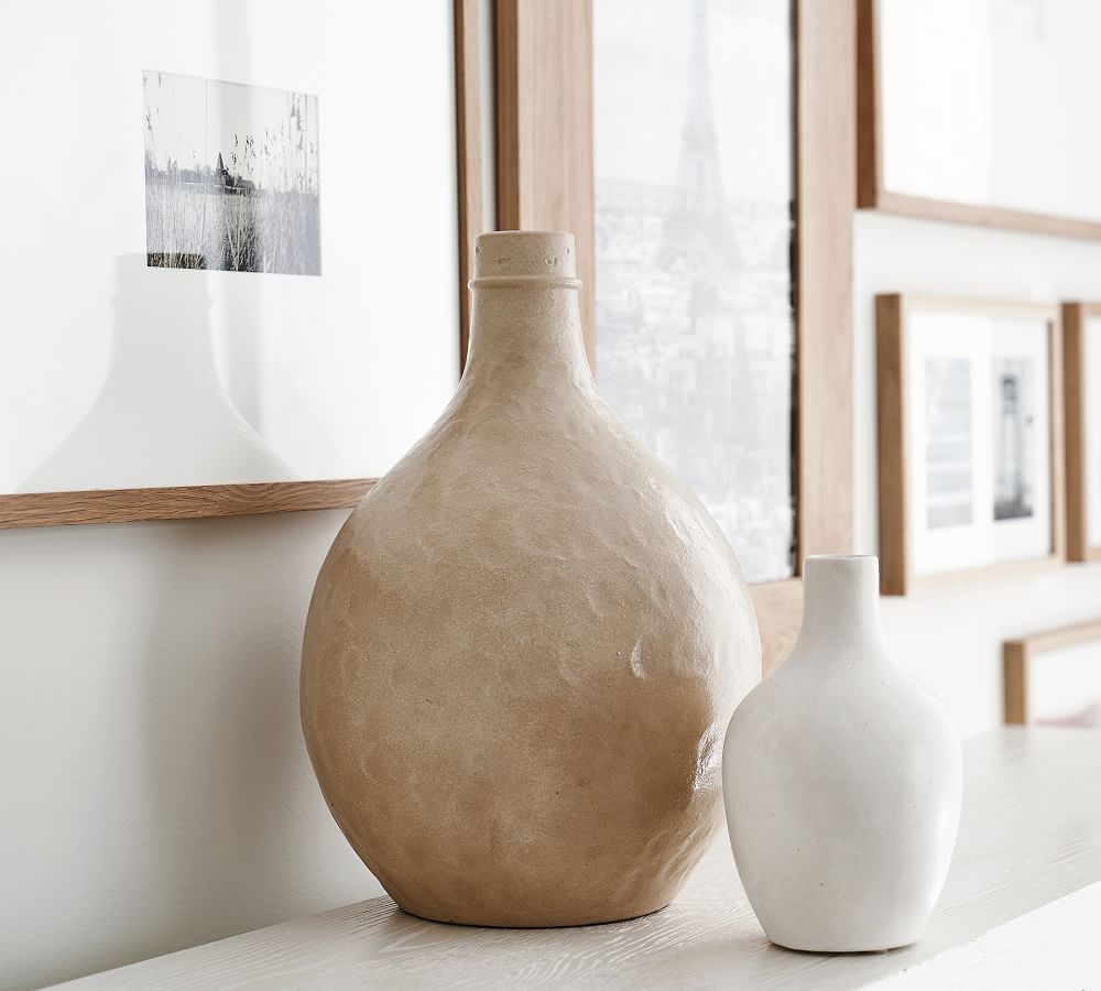 Studio Vase Collection, Large Bottle, Taupe - Image 2