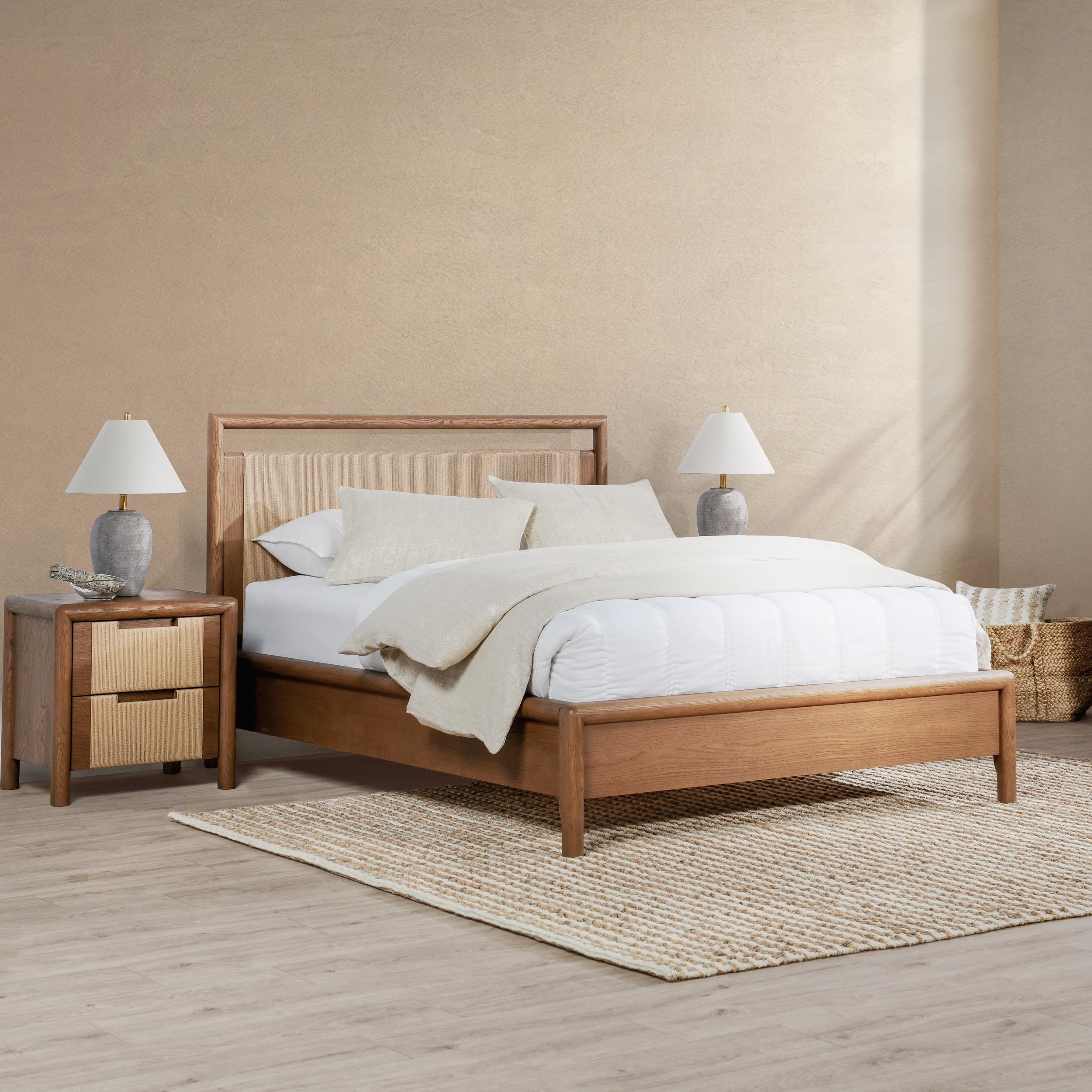 Corda Oak Wood Cal King Bed Brown/Natural - Image 11