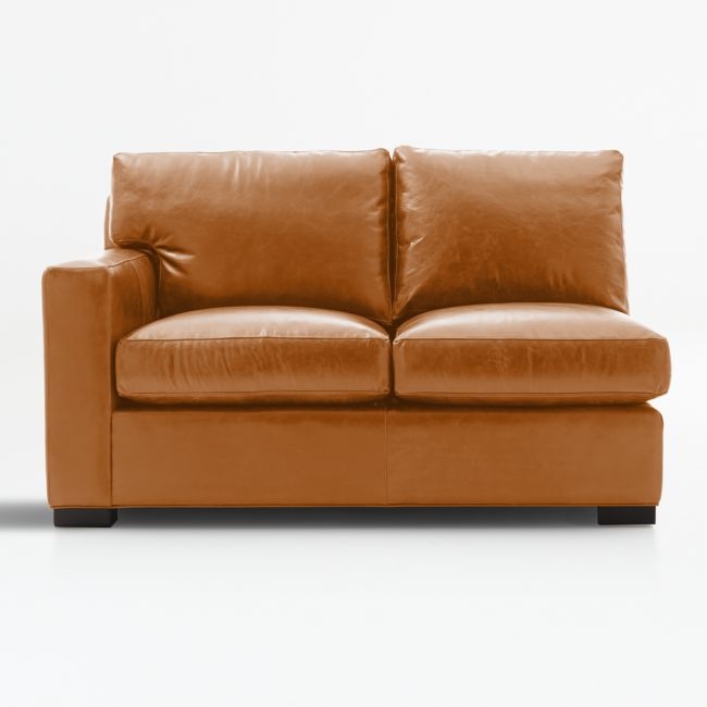 Axis Leather Left-Arm Loveseat Sectional Piece - Image 0