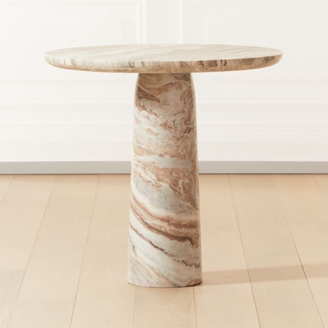 Babylon Round Torrento Grey Marble Bistro Table 30" - Image 0