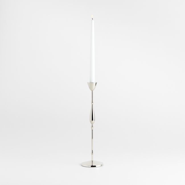 Beaded Medium Polished Chrome Taper Holder 14.5" - Image 0