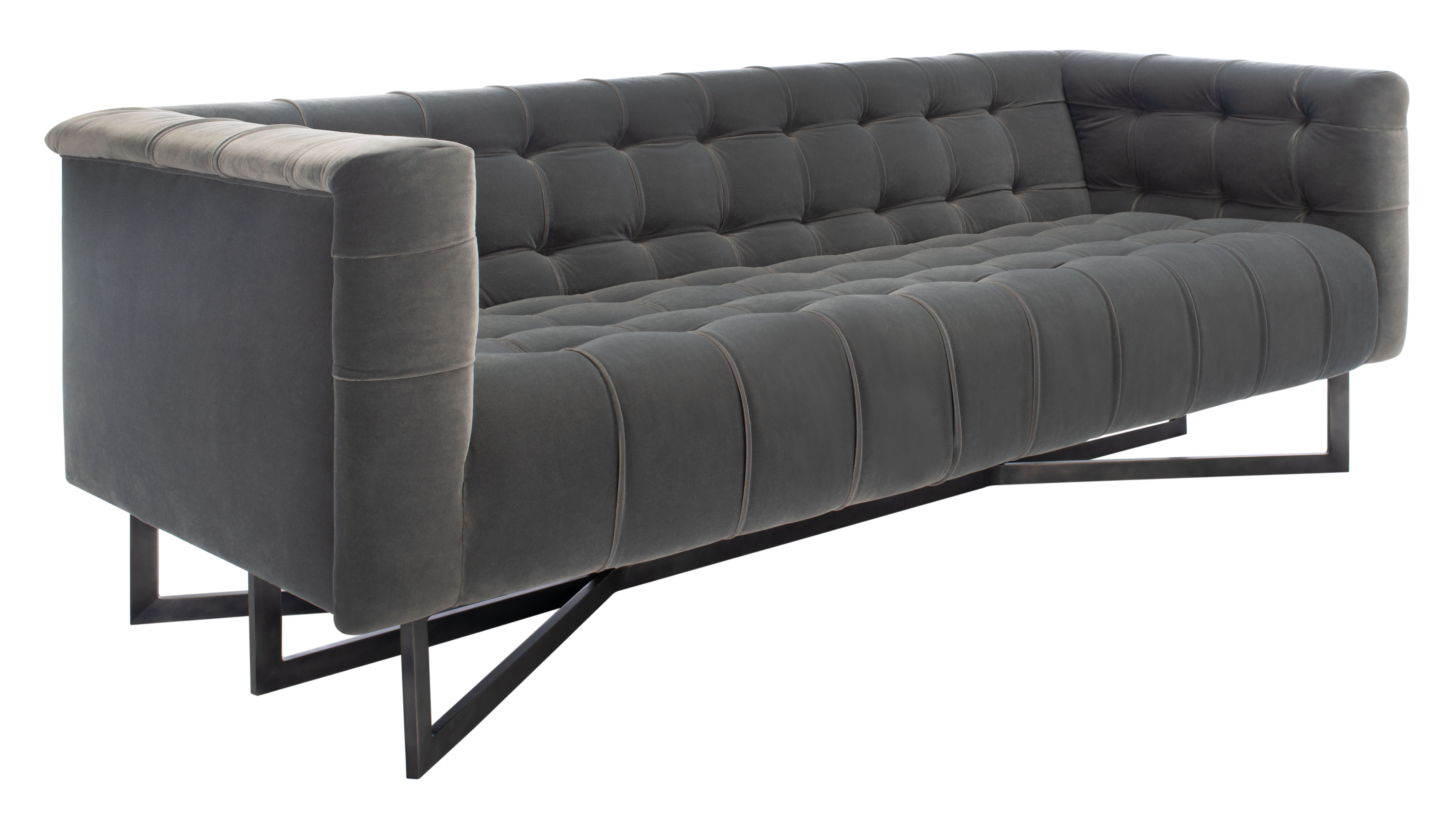 Myra Modern Tufted Sofa - Charcoal - Arlo Home - Image 2