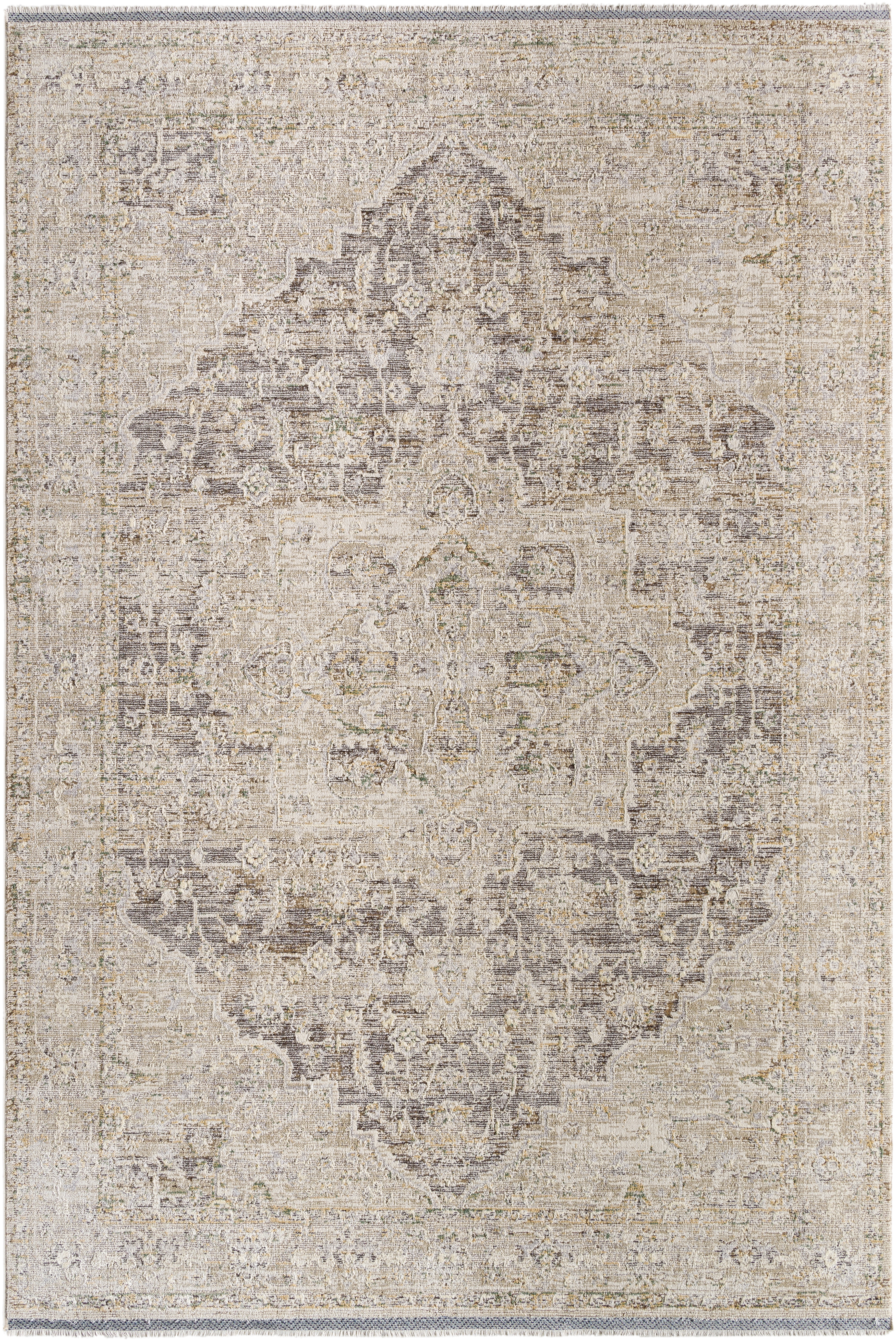 Rivaldo Beige Indoor 9'4" x 13'1" Machine Woven Rug - Image 0