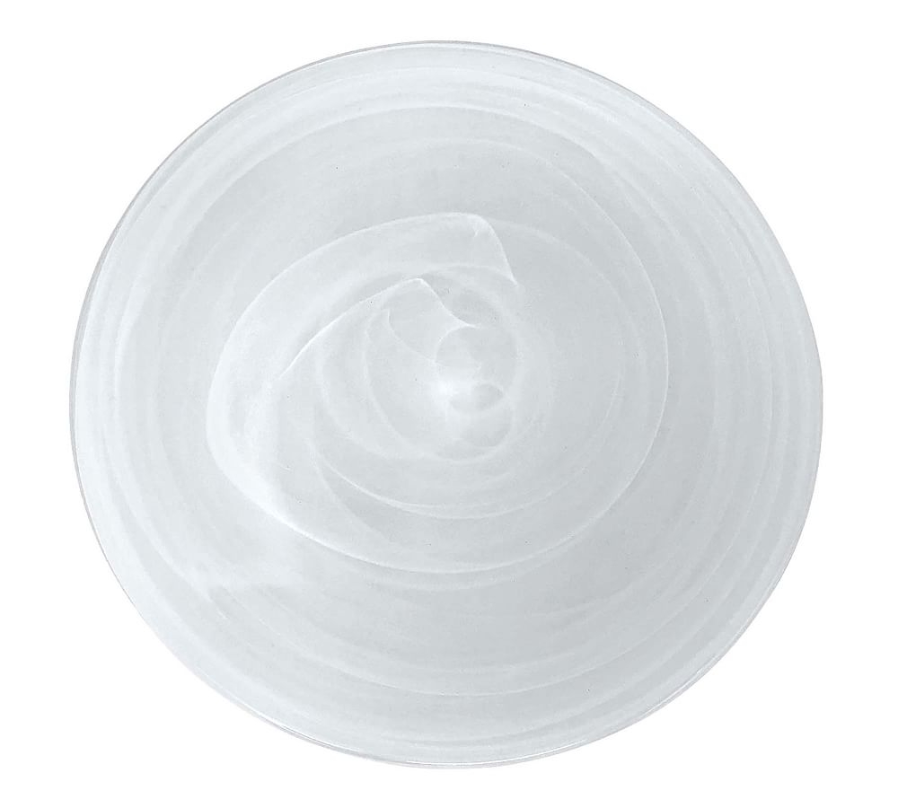 Alabaster Glass Dinner Plates, Set of 4 - White - Image 0