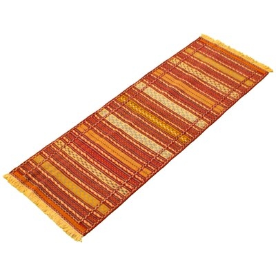 Wimbish Handmade Kilim Wool Orange/Yellow Rug - Image 0