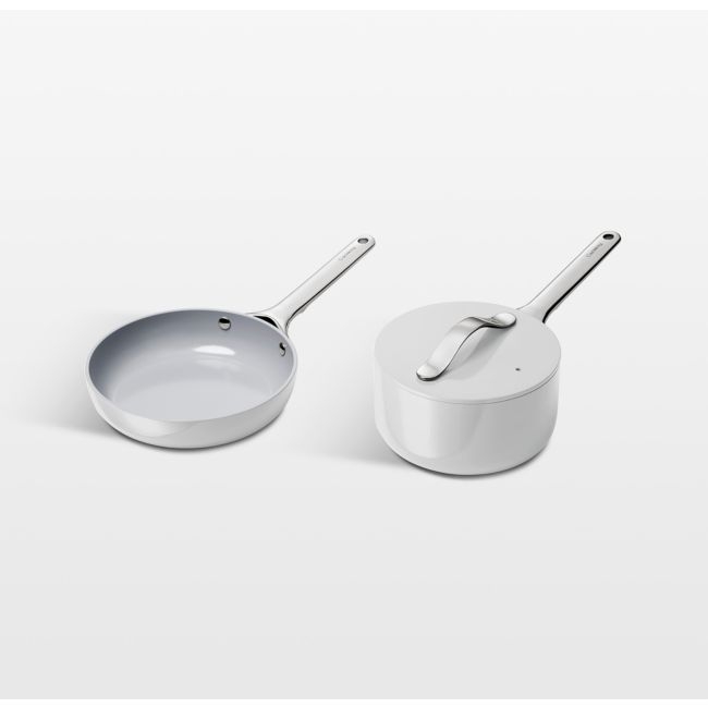 Caraway ® Grey Ceramic Non-Stick Mini Fry Pan & Sauce Pan Cookware Duo - Image 0