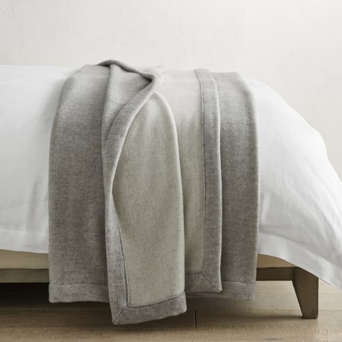 Border Solid Blanket, Queen, Grey - Image 0