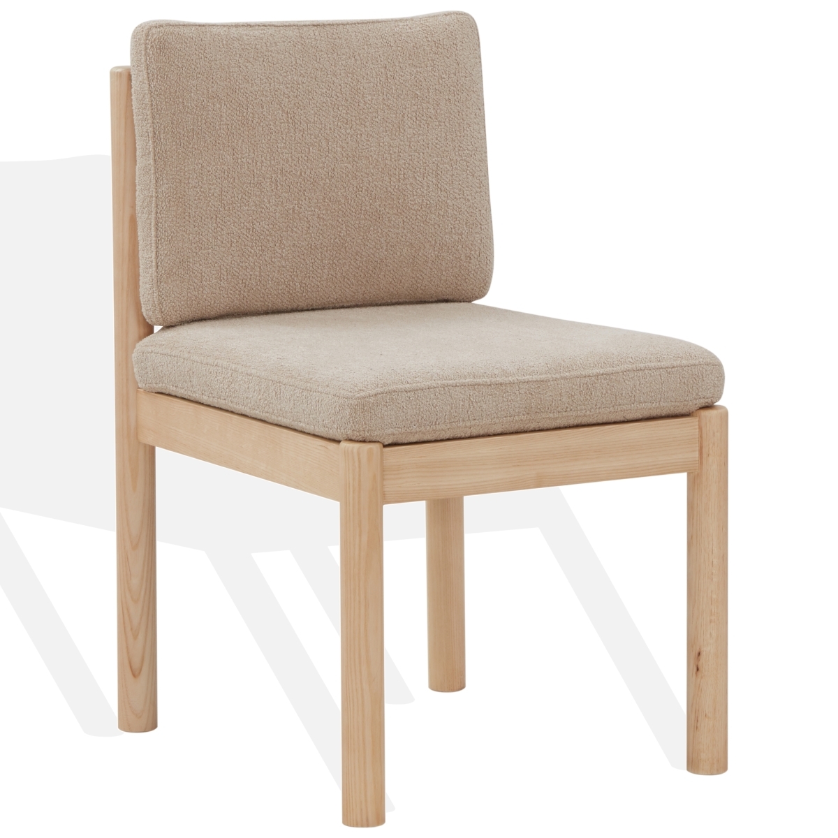 Kalmia Boucle Dining Chair - Oatmeal/Natural - Image 3