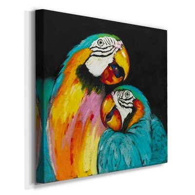 Playful Parrot-Premium Gallery Wrapped Canvas - Ready To Hang - Image 0