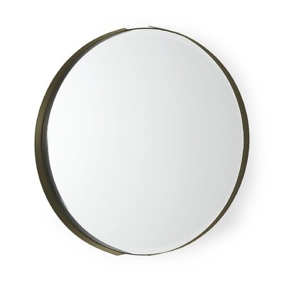 Delroy 24.4" Gold Metal Round Mirror - Image 0