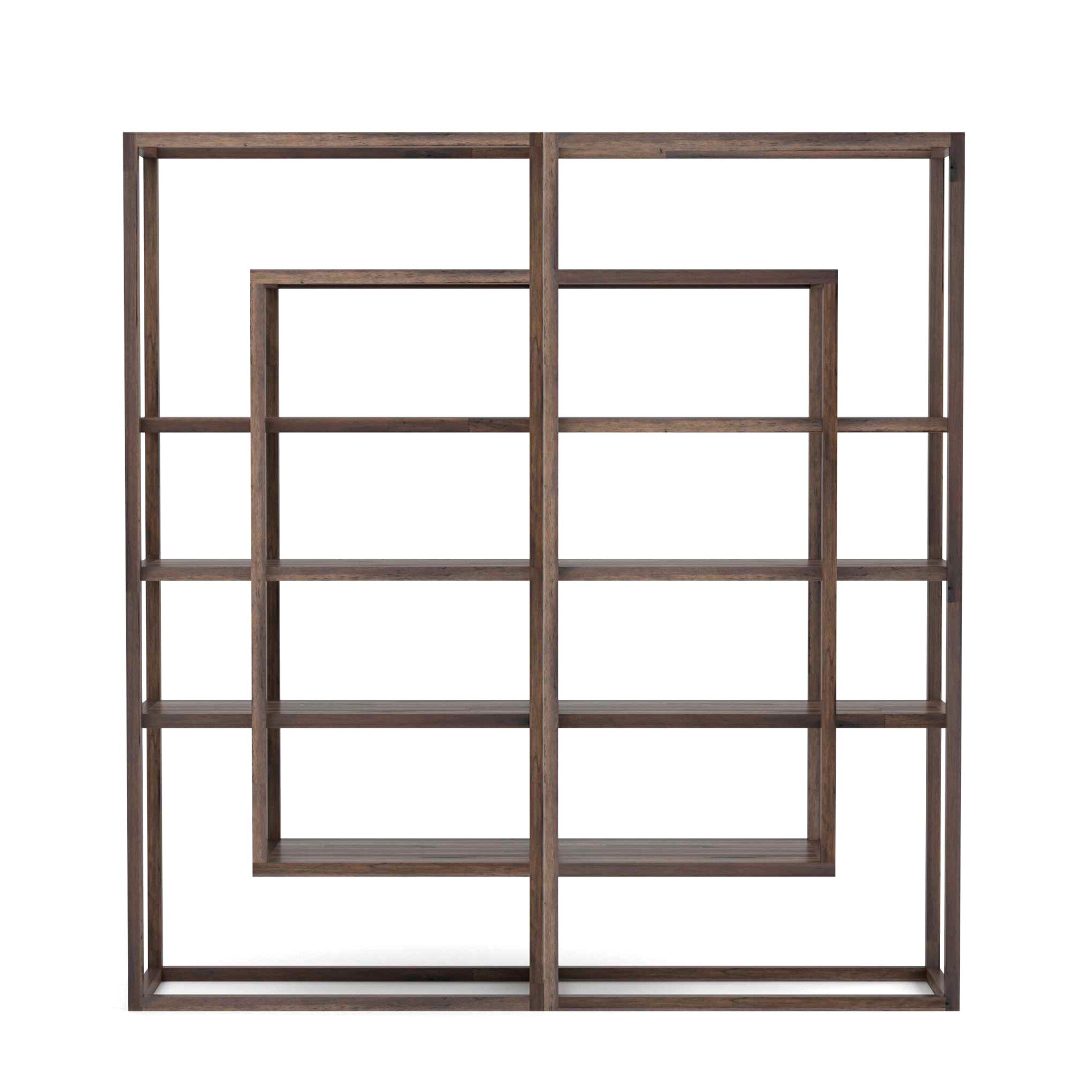 Waylon Double Bookshelf - Harvest Brown - Image 2