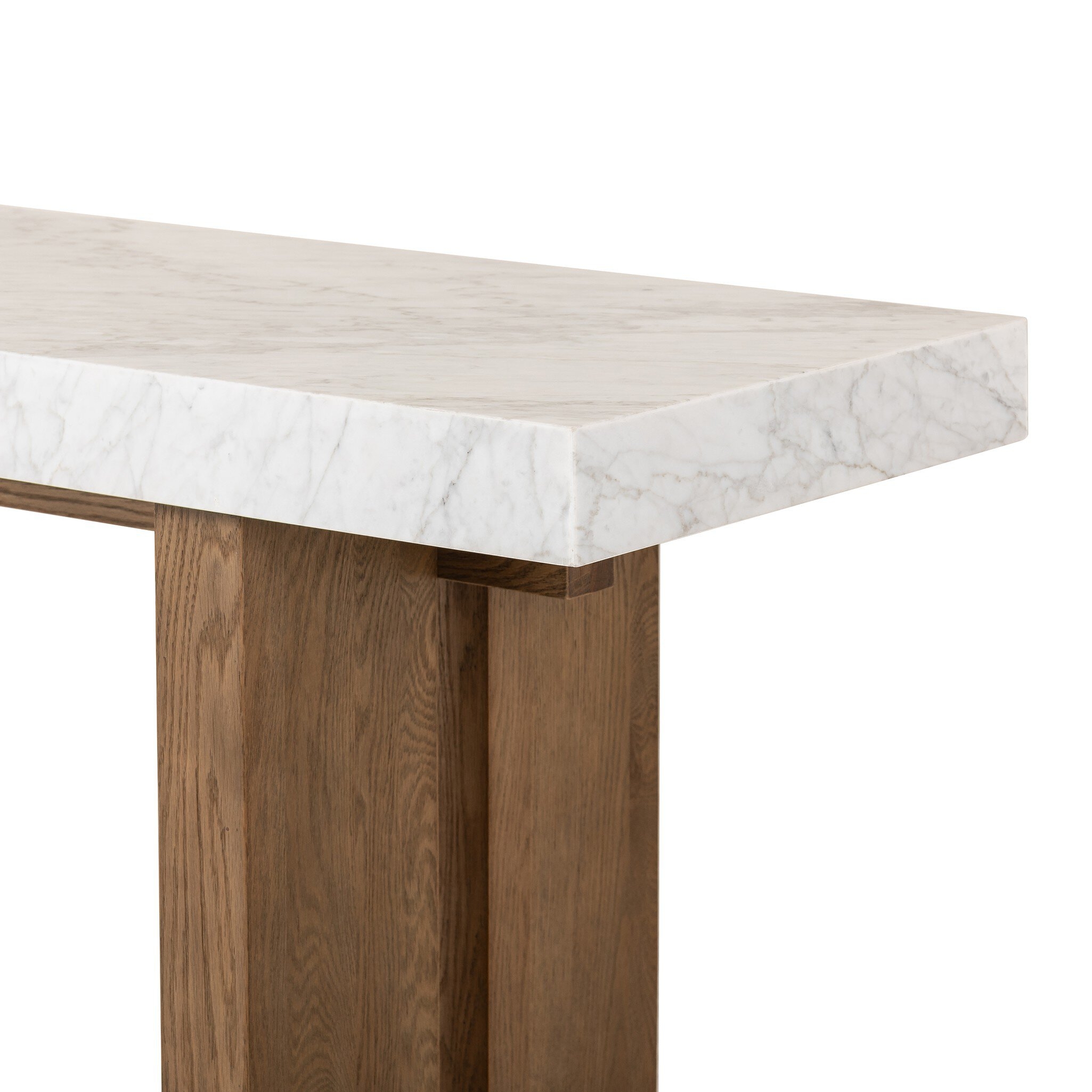 Olympia Console Table - White Carrara Marble - Image 4