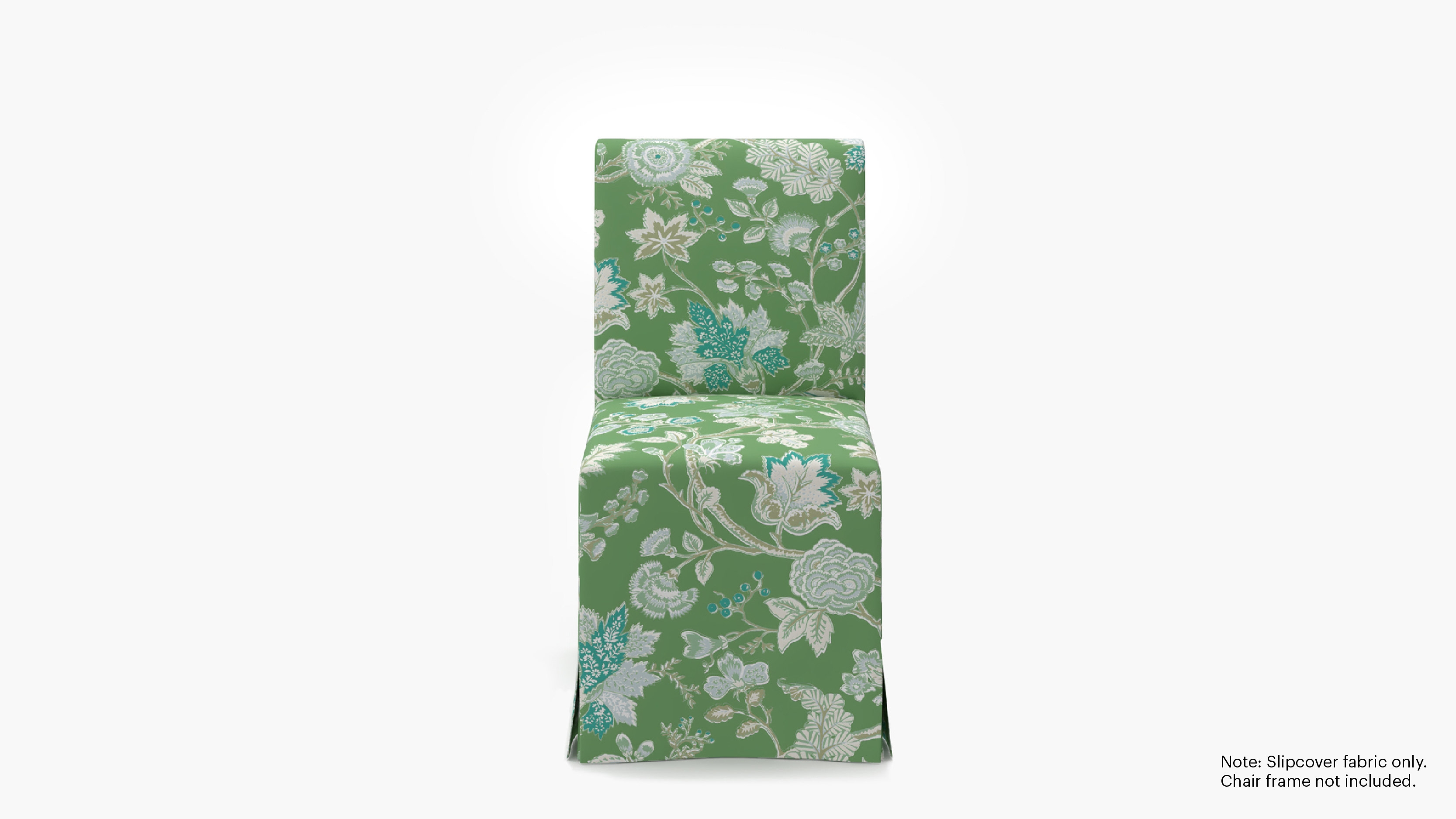 Slipcovered Signature Dining Chair - Cover Only, Green La Vendee - Image 0