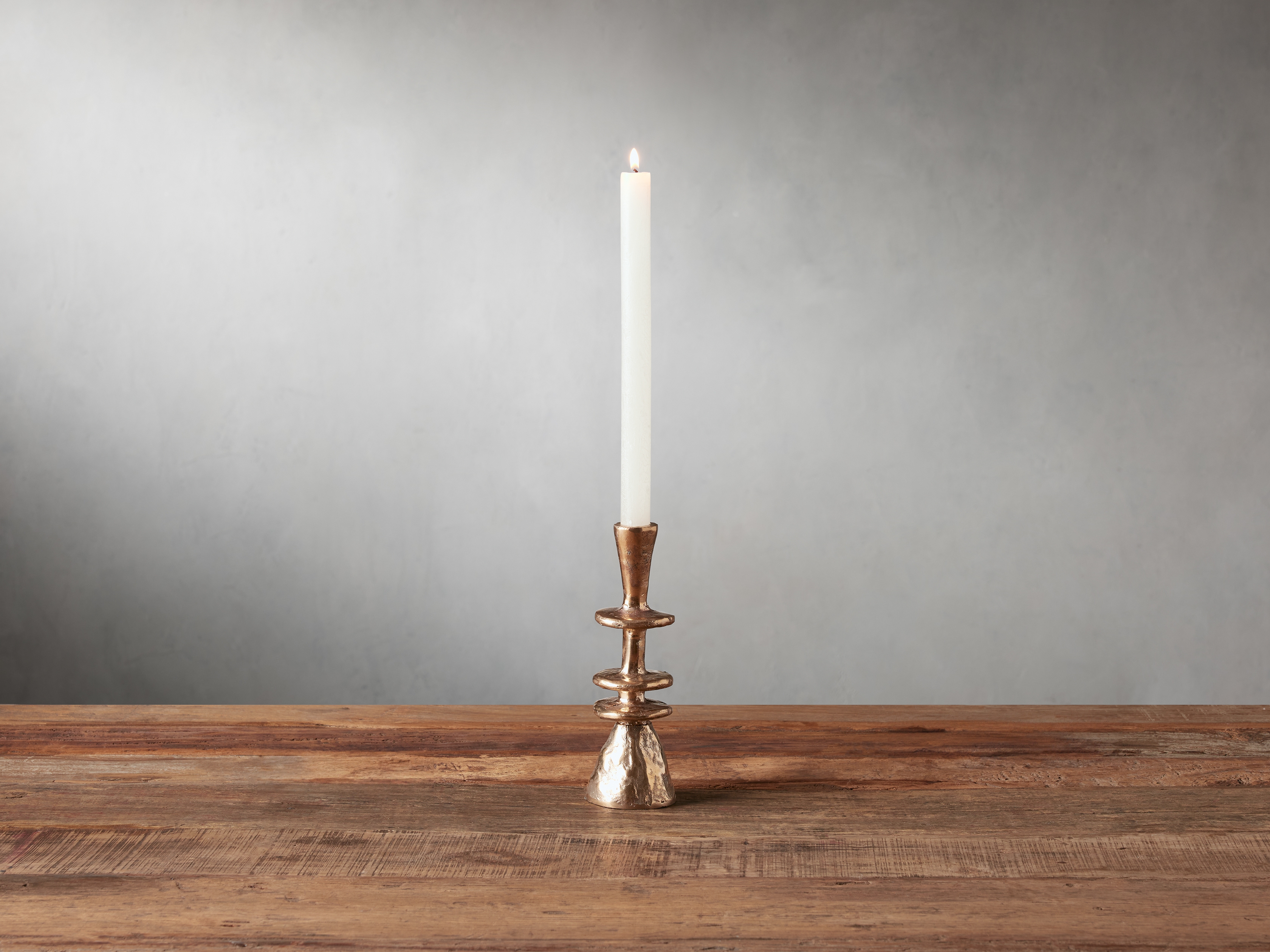Lotus Ringed Taper Holder in Bronze Gold - Image 0