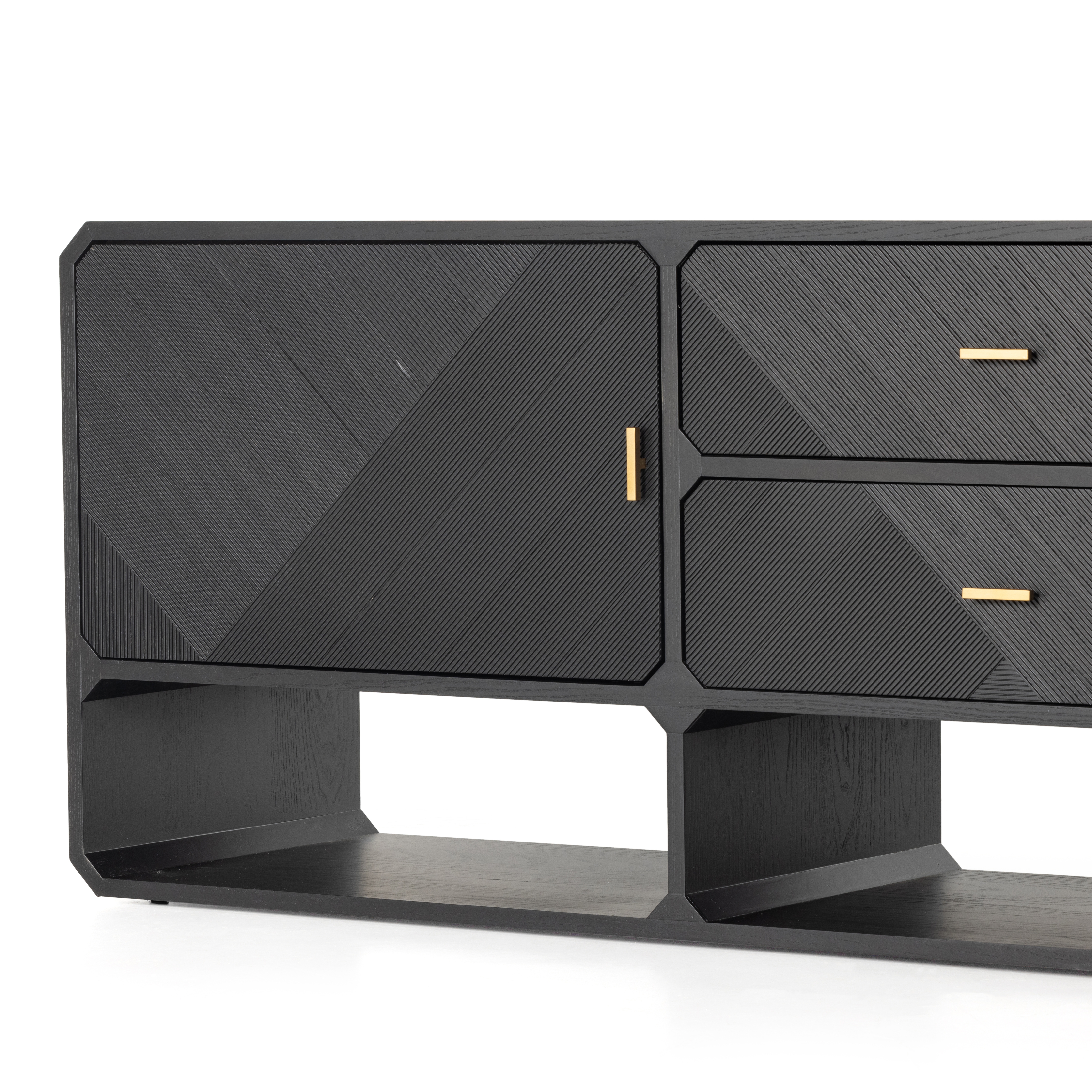 Caspian Media Console-Black Ash - Image 13