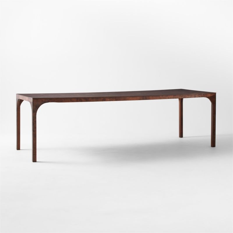 Aqua Virgo 100" Rectangular Dark Burl Wood Dining Table - Image 2