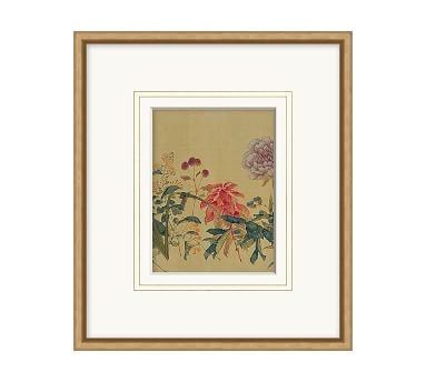 Edo Flowers 2 Framed Matted Print, 13" x 15" - Image 2