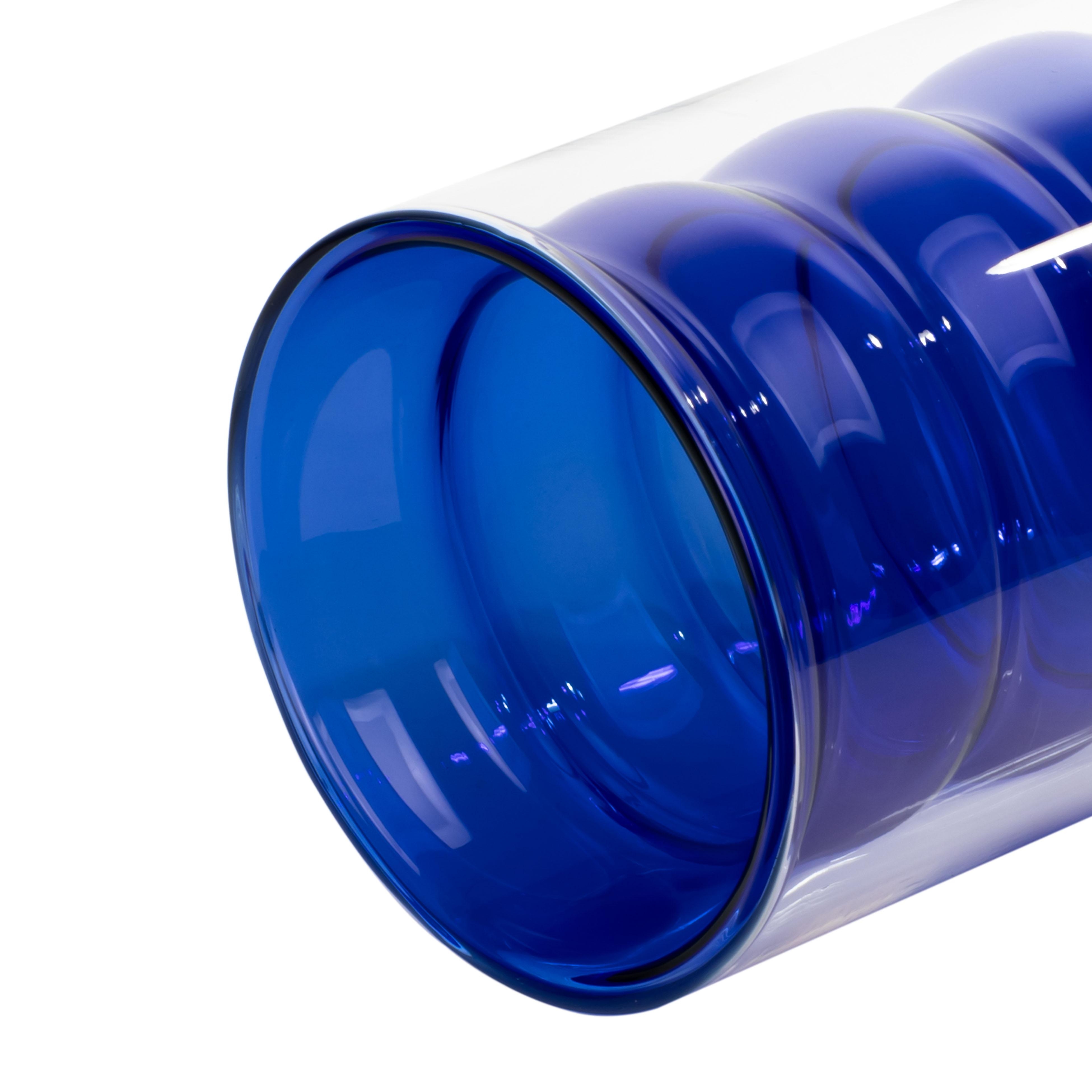 Waves Blue Water Glass - Set of 4 - Image 4