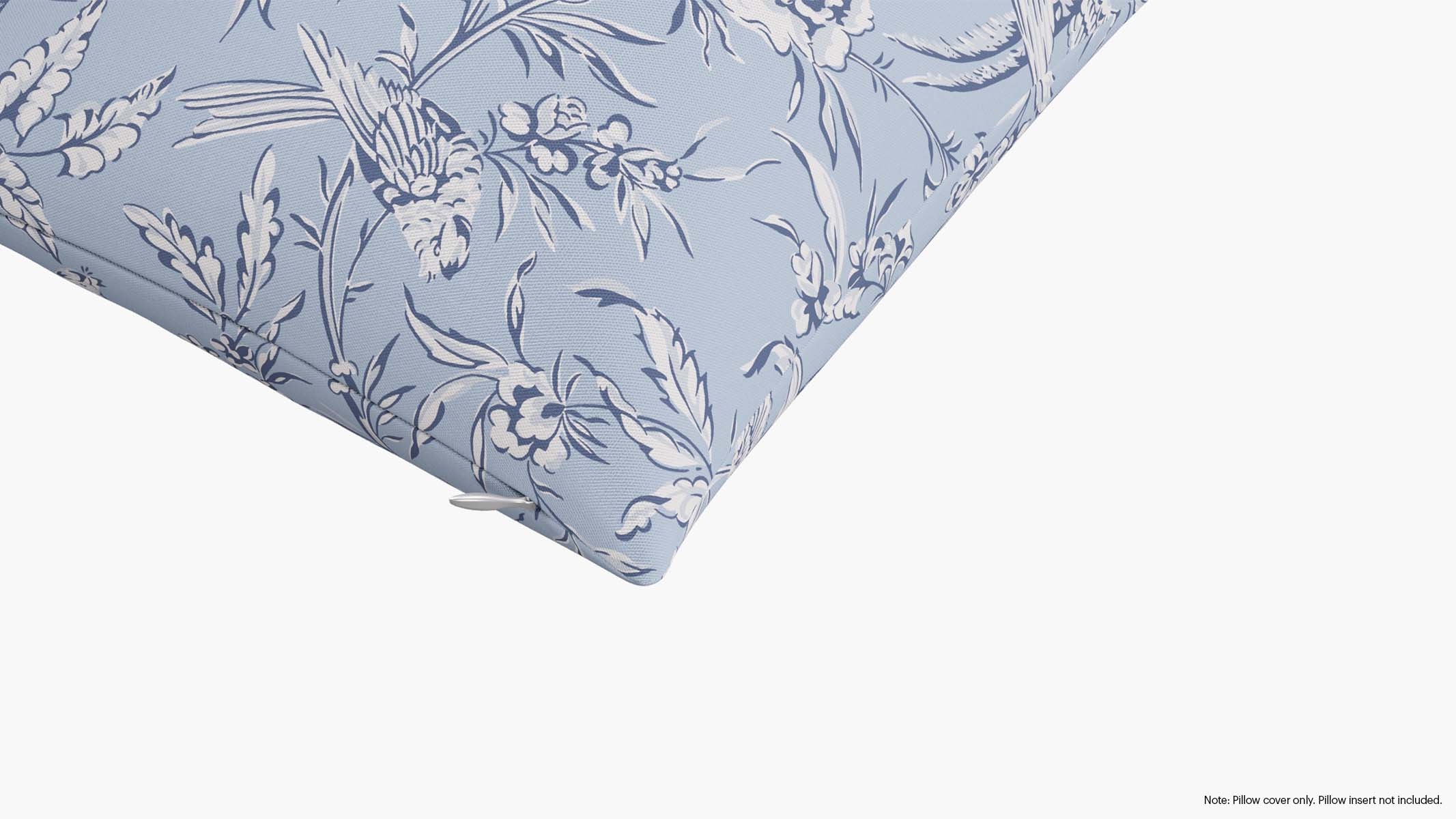 Throw Pillow Cover 16", Blue Aviary, 16" x 16" - Image 1