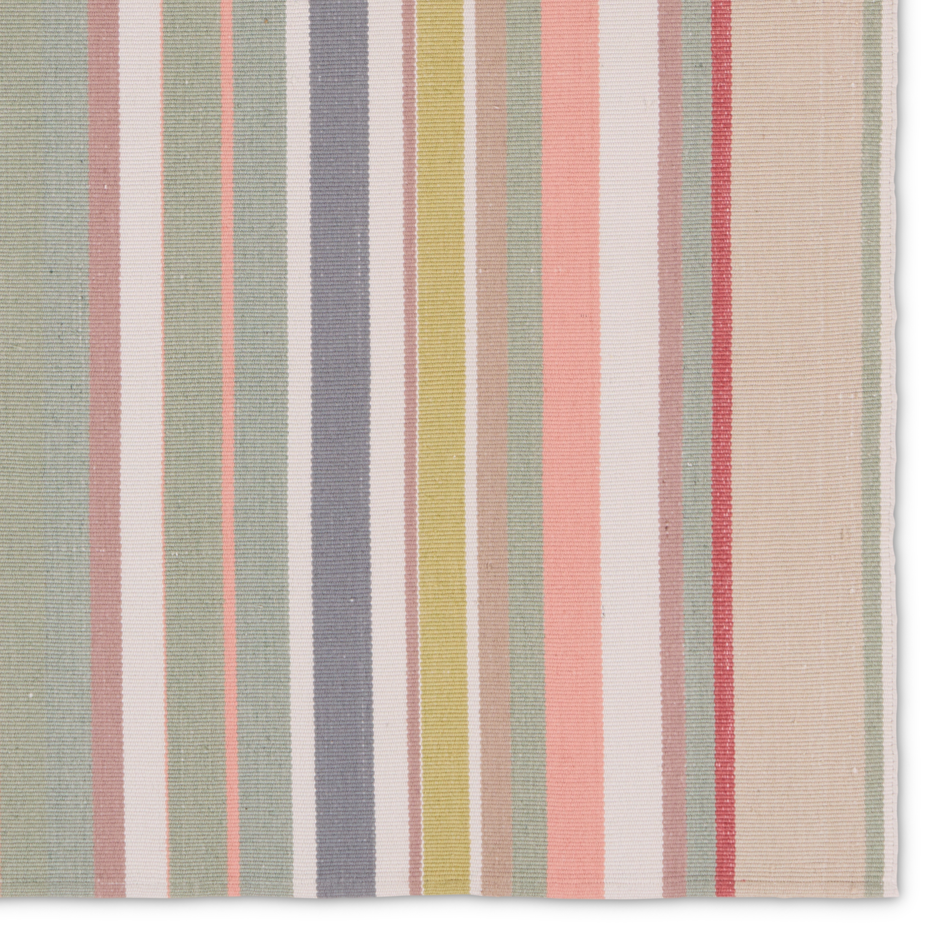 Vibe by Viviana Handmade Striped Multicolor/Pink Area Rug (9'X12') - Image 3