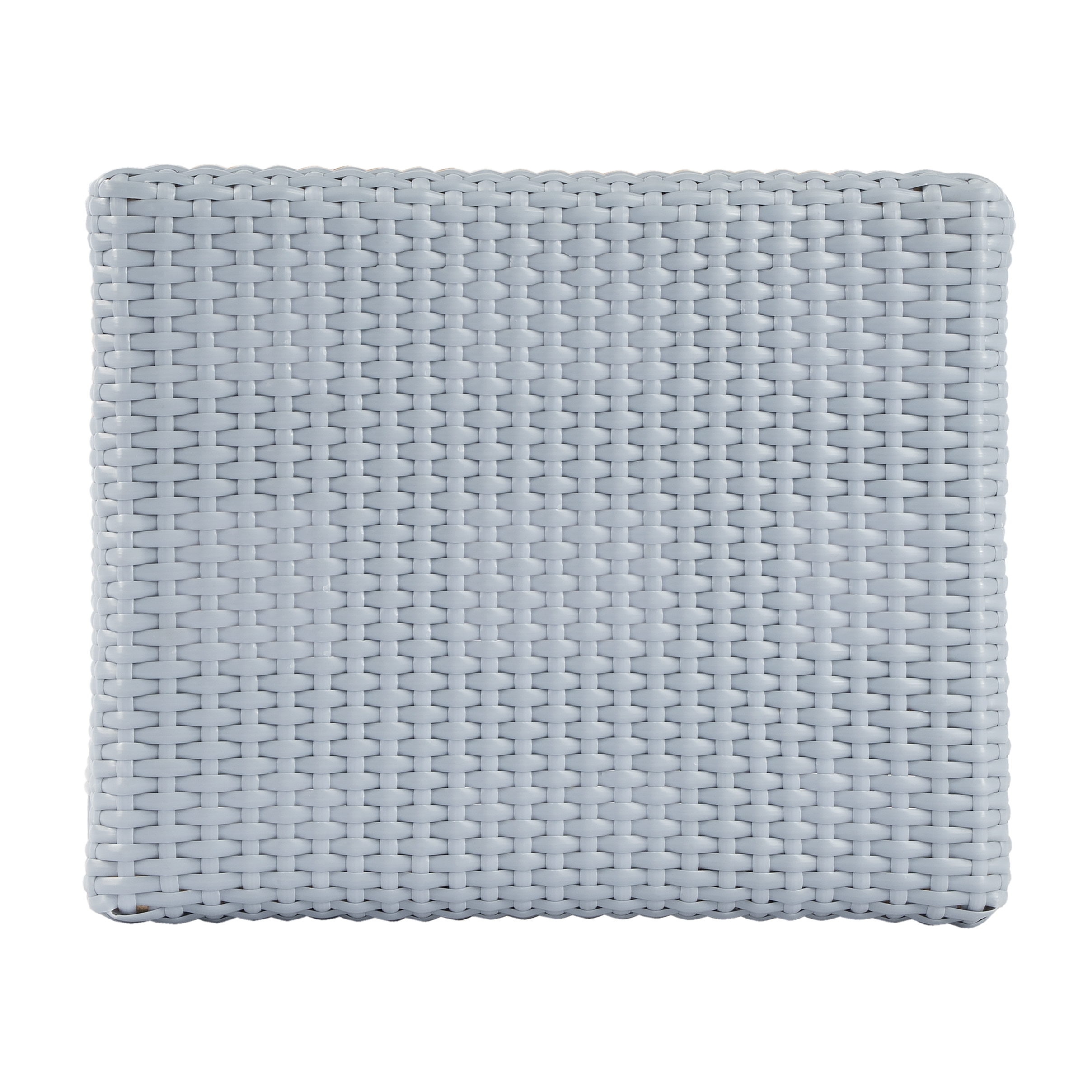 Robias Baby Blue/ Natural Rattan Frame Counter Stool - Image 1