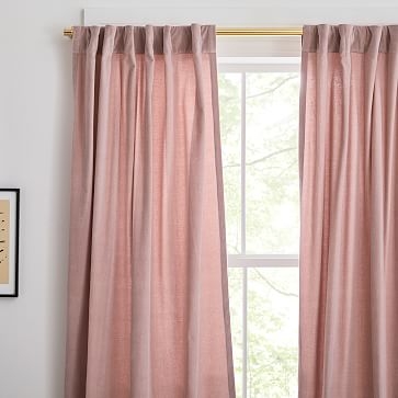 Cotton Velvet Curtain, Adobe Rose, 48"x84" - Image 3