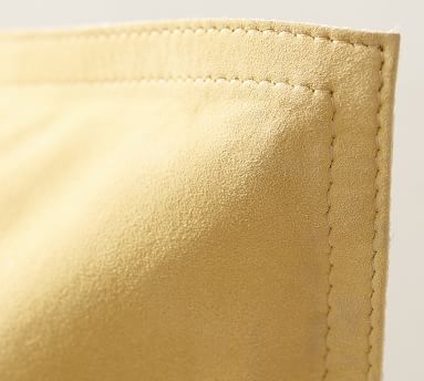 Pieced Suede Pillow Cover, 20", Golden - Image 1