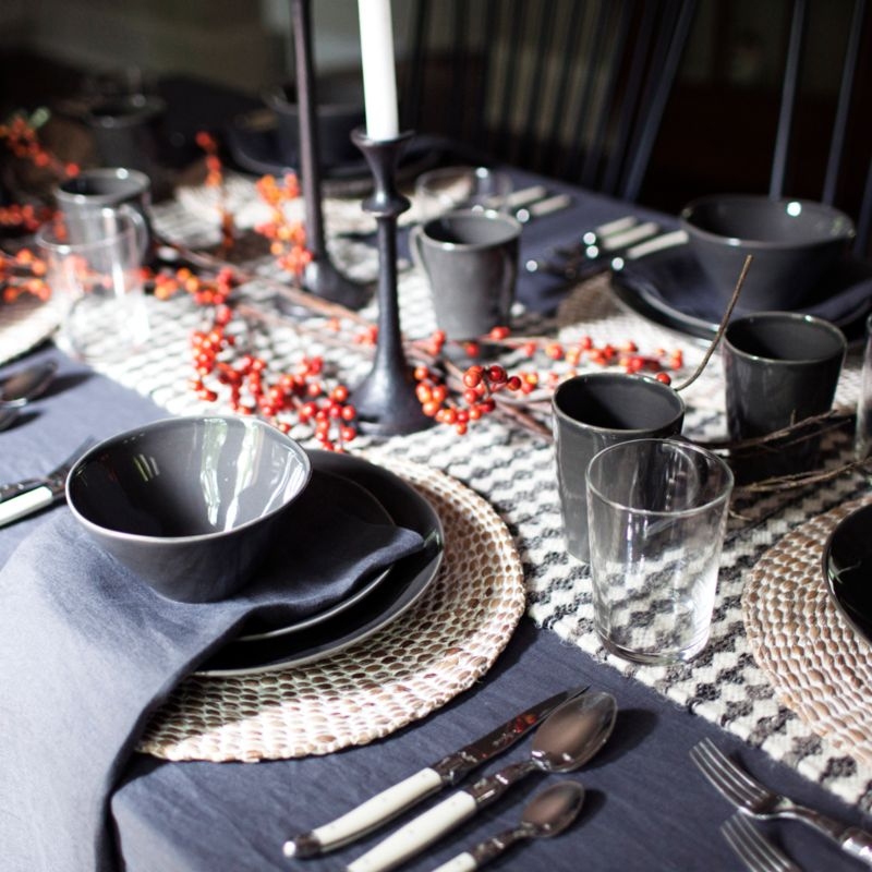 Marin 120" Storm Grey EUROPEAN FLAX ™-Certified Linen Table Runner - Image 2