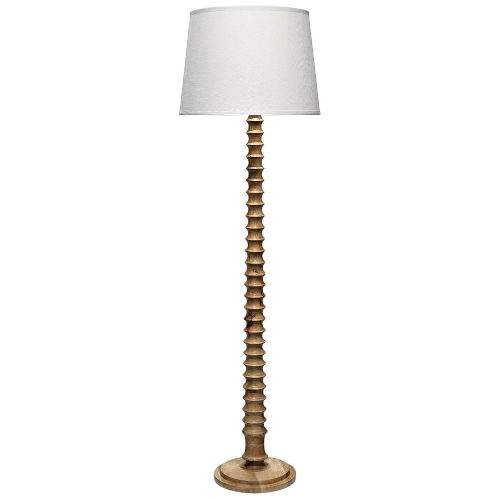 Jamie Young Revolution Mango Wood Column Floor Lamp - Style # 82V07 - Image 0