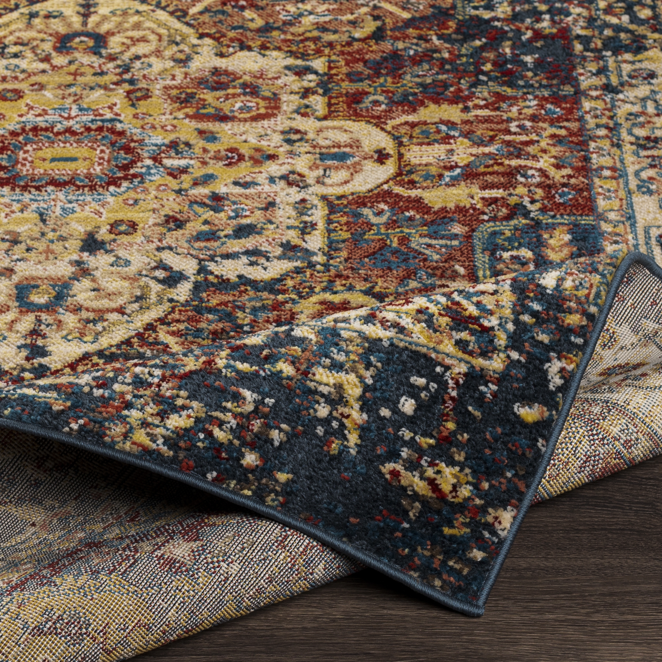 Crafty Blue Indoor 2'6" x 7'10" Machine Woven Rug - Image 4