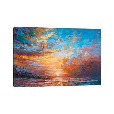 Caribbean Sunset by Leon Devenice - Wrapped Canvas Gallery-Wrapped Canvas Giclée - Image 0