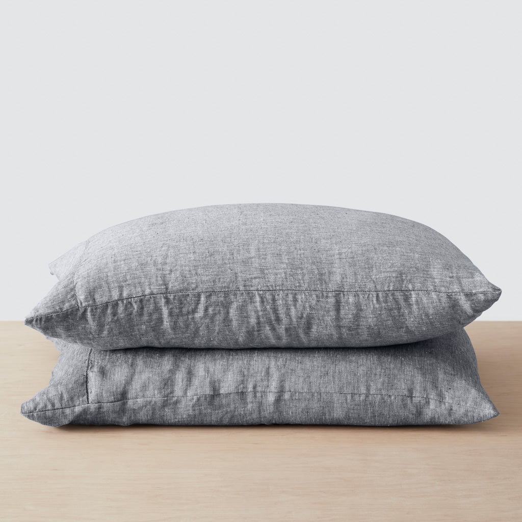 The Citizenry Stonewashed Linen Pillowcases | Standard | Indigo Chambray - Image 0