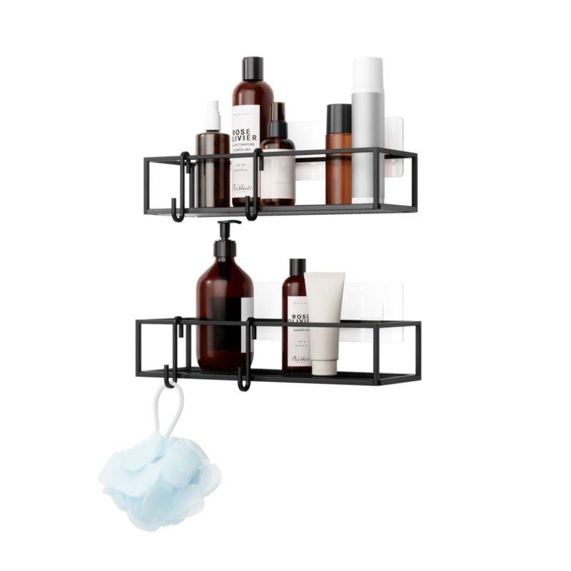 Umbra Cubiko Black Hanging Shower Bins - Image 3