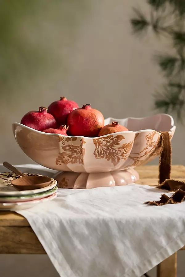 Botanical Silhouette Oval Serving Bowl - Image 0