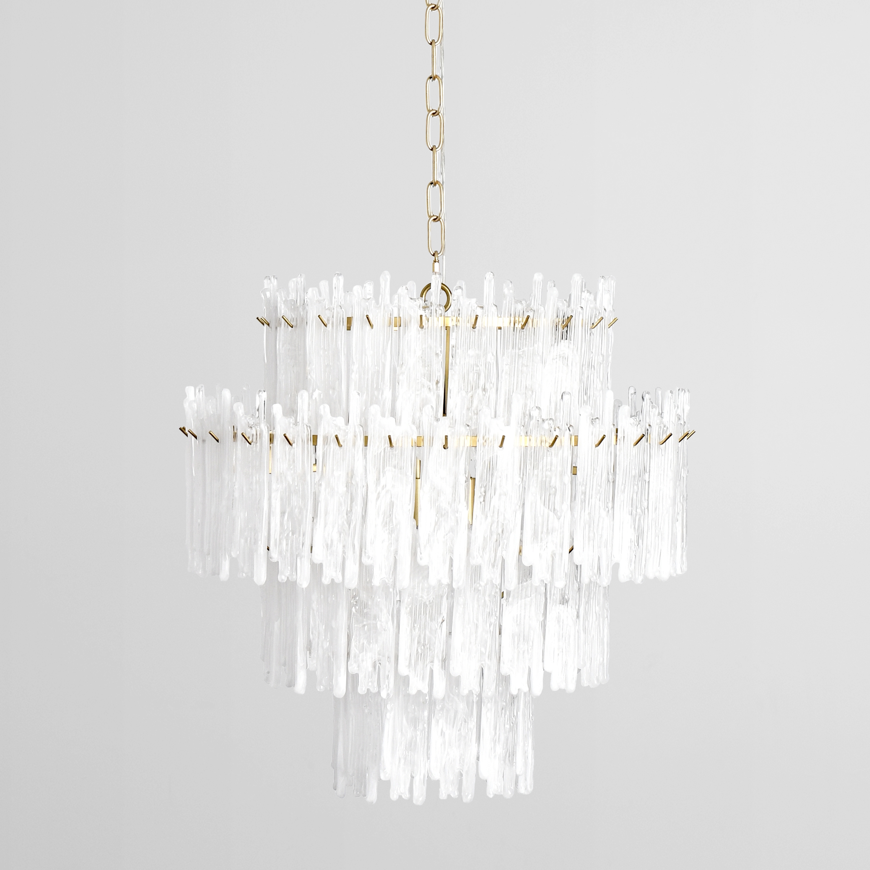 Everly Chandelier Round Clear/White - Image 0
