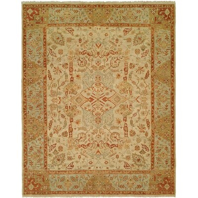 Anastos Hand Knotted Wool Beige/Green Rug - Image 0