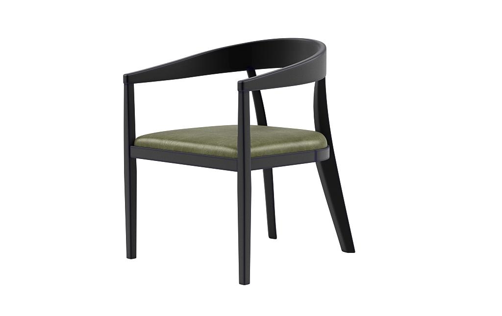 Monroe Leather Wood Framed Upholstered Chair - Image 2