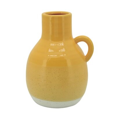 Renata Yellow 10" Indoor / Outdoor Ceramic Table Vase - Image 0