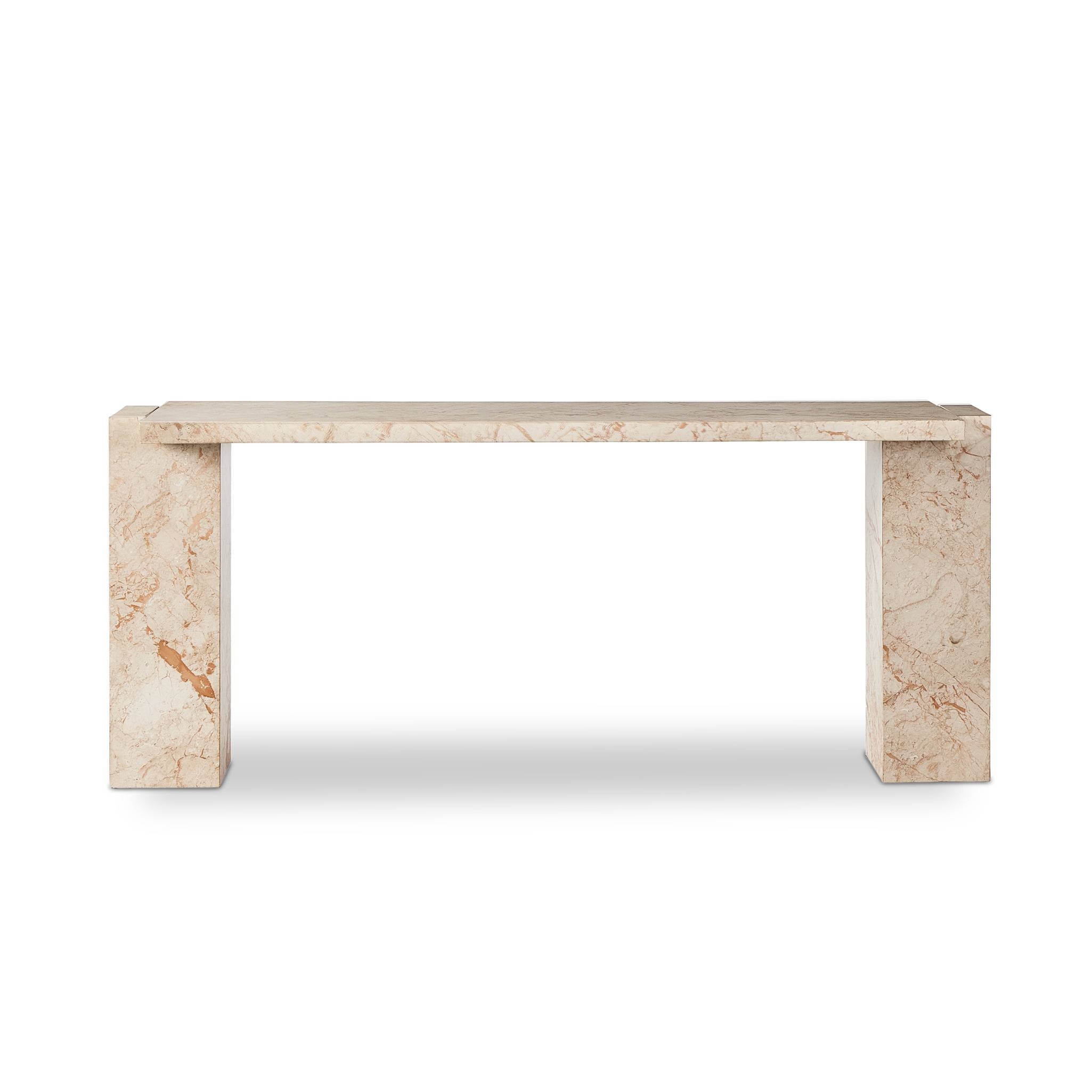 Romano Console Table - Desert Taupe Marble - Image 4