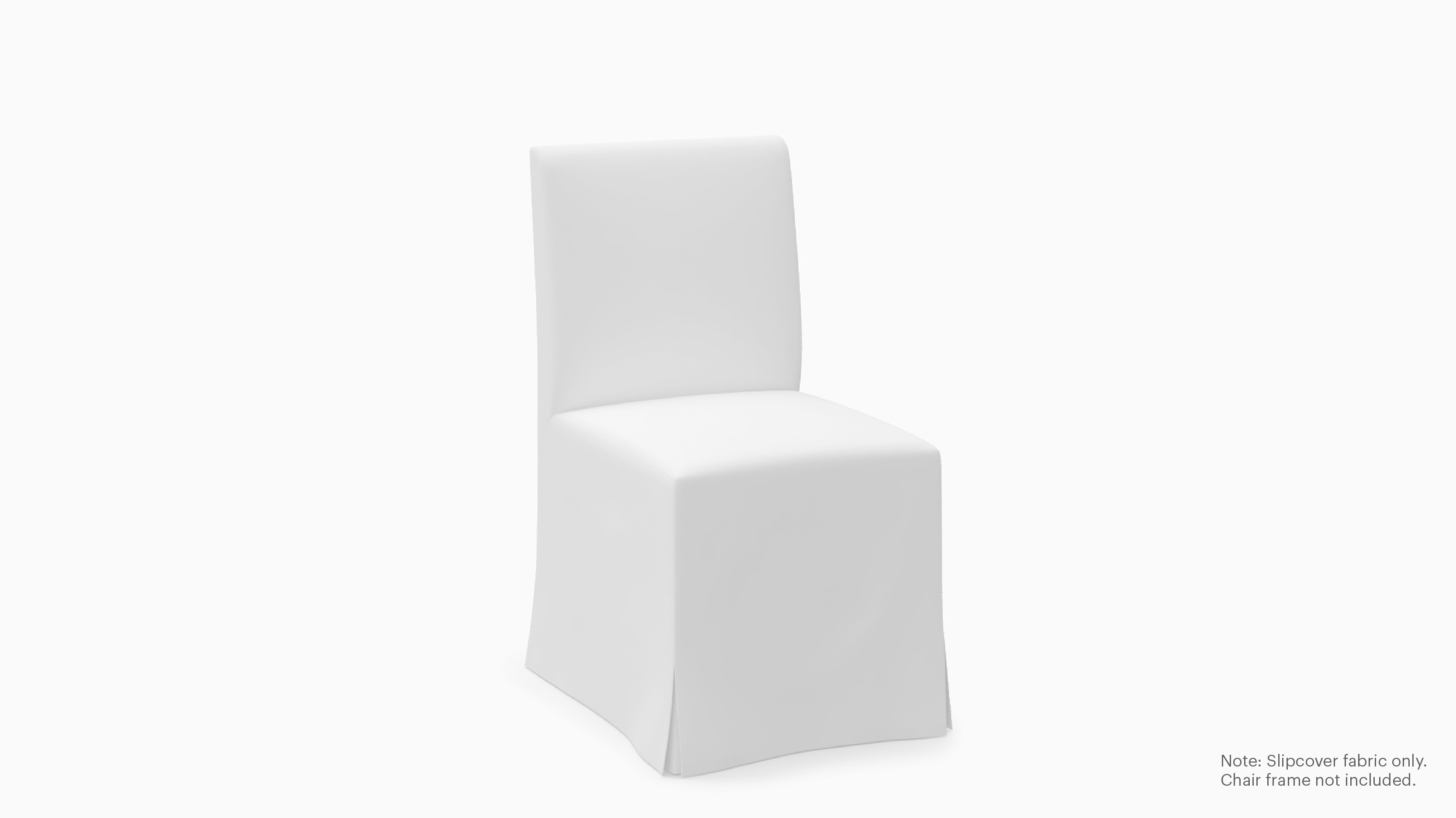 Slipcovered Signature Dining Chair - Cover Only, White Twill - Image 1