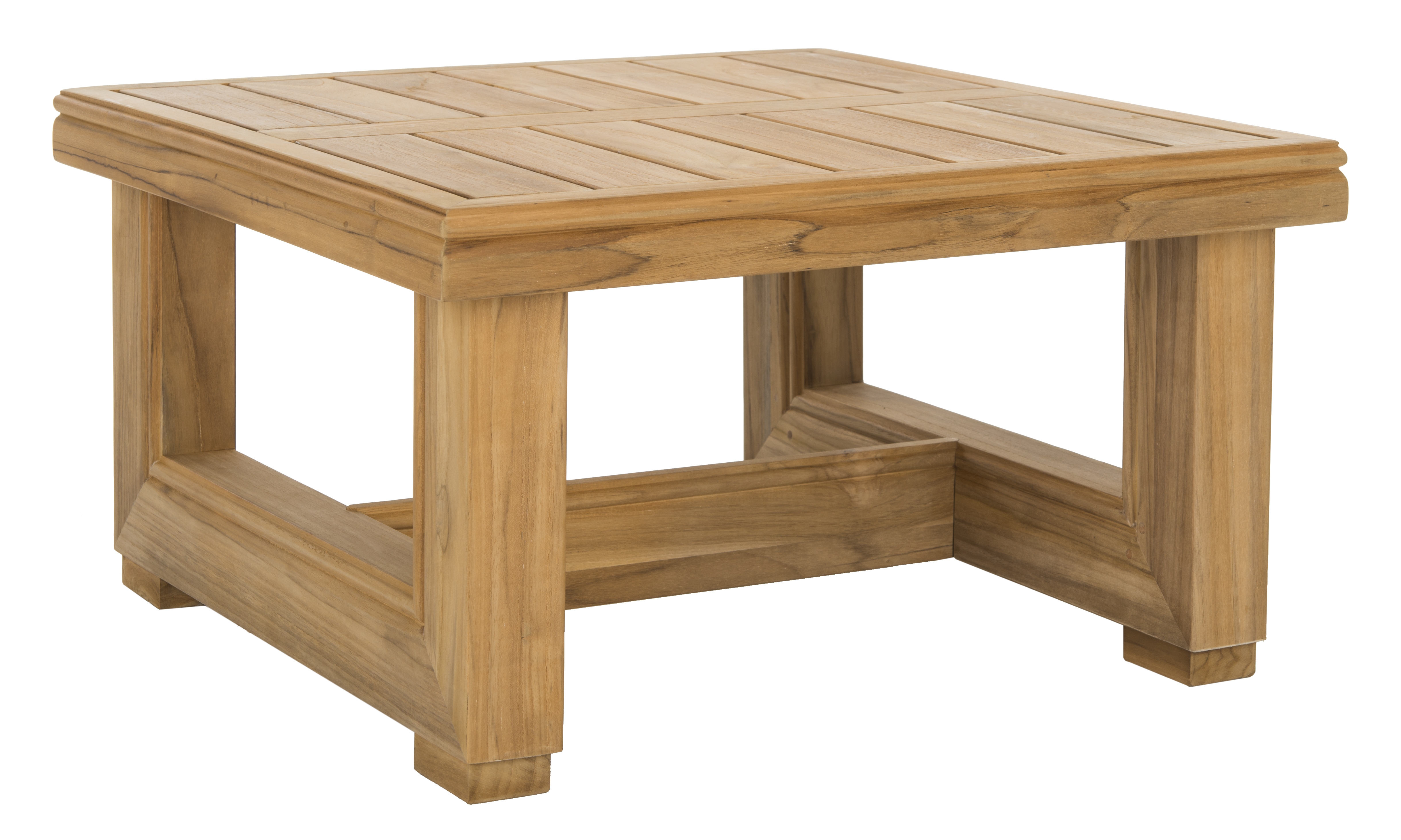 Montford End Table - Teak/Beige - Safavieh - Image 1