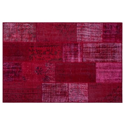 One-of-a-Kind Arlon Hand-Knotted 1960s Pink/Red 3'11" x 5'11" Area Rug - Image 0
