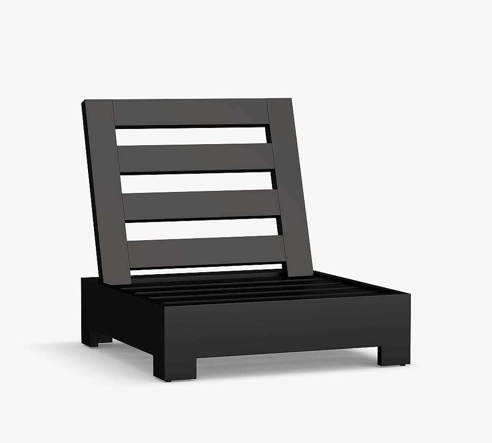 Malibu 33" Metal Platform Lounge Chair Frame, Black - Image 0