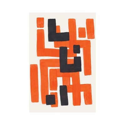Orange Aztec by - Wrapped Canvas - Image 0
