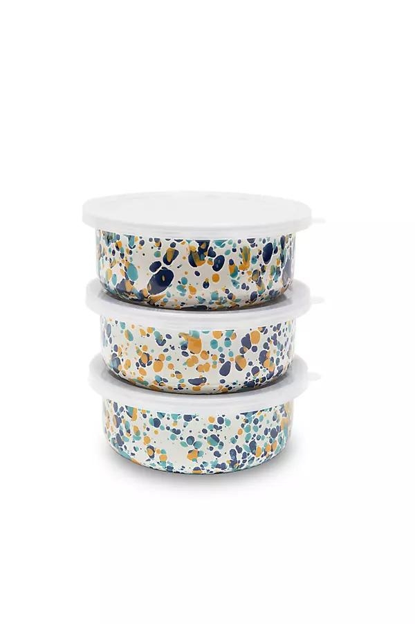 Catalina Enamelware 3-Piece Storage Bowl Set - Image 0