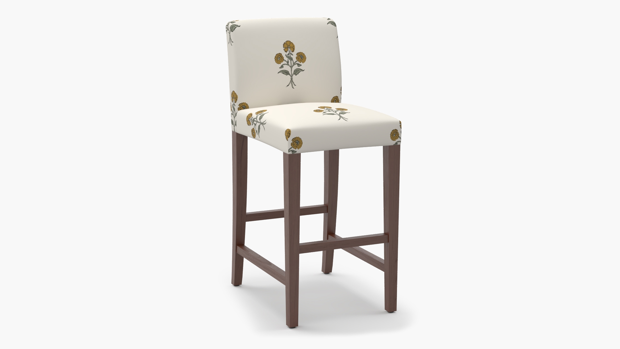 Signature Dining Bar Stool, Marigold Delphine, Natural Square Tapered Leg - Image 1