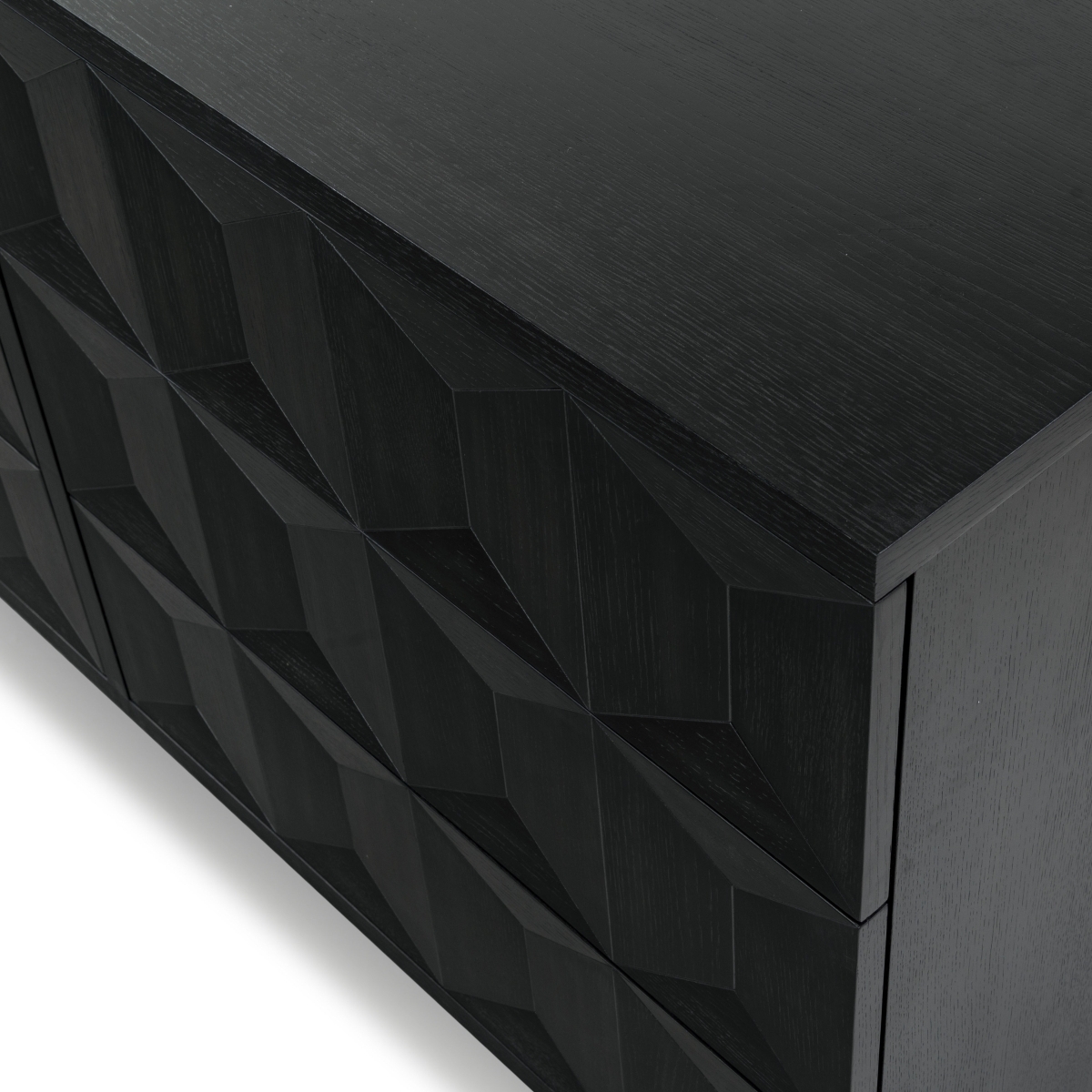 Deziree Wood 6 Drawer Dresser - Black - Image 4