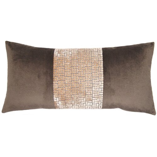 Square Feathers Weave Feathers Pillow Size: 12" x 24" - Image 0