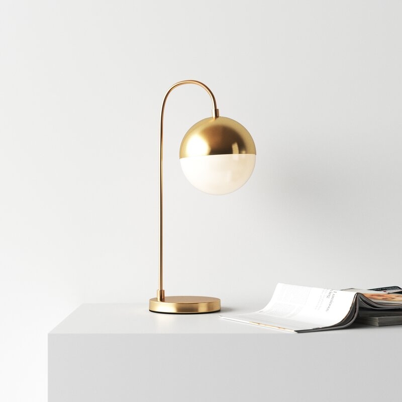 Gareth 20.5" Brass Gold/Black Desk Lamp - Image 0