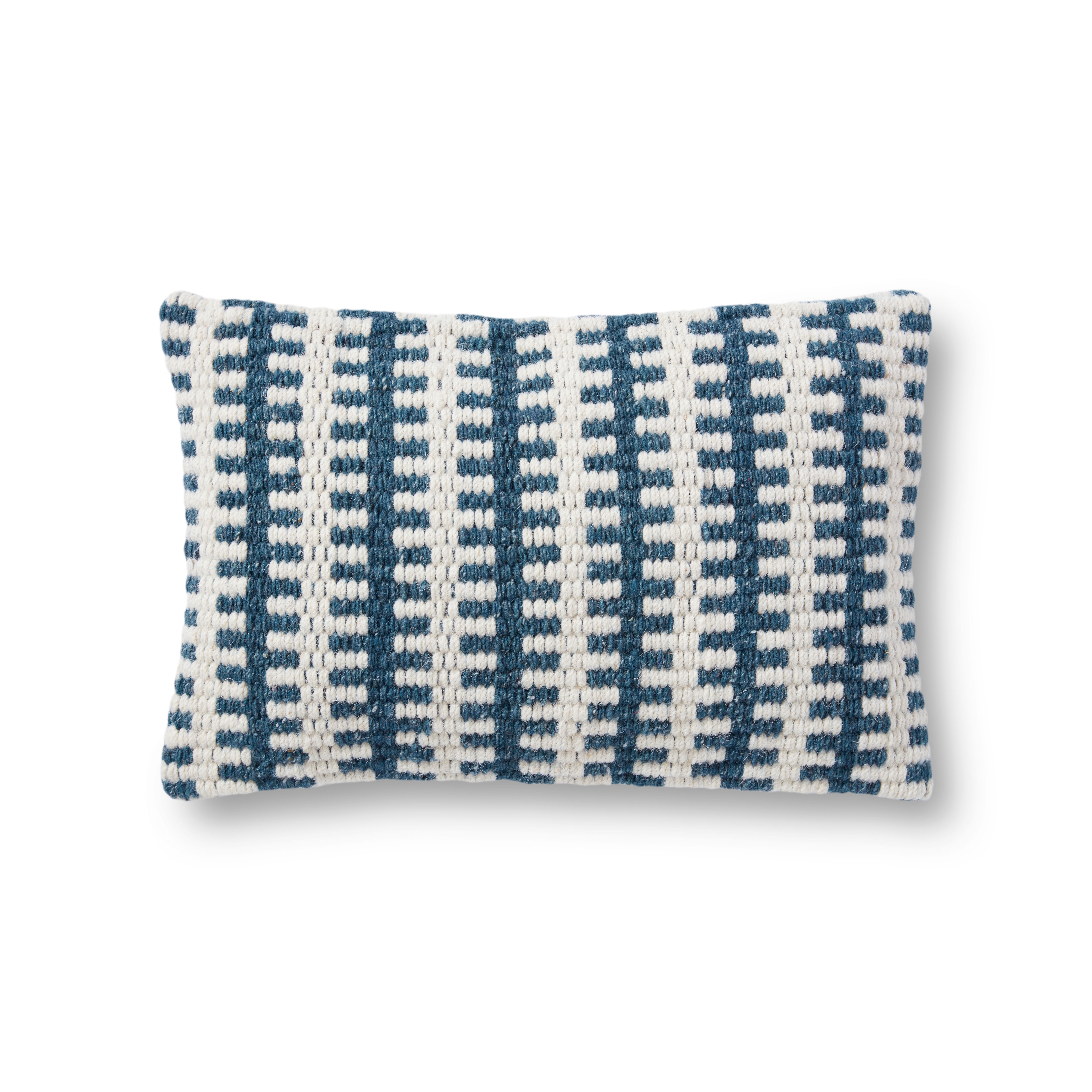 Siene Lumbar Pillow, Blue, 13" x 21" - Image 0
